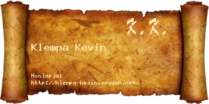 Klempa Kevin névjegykártya
